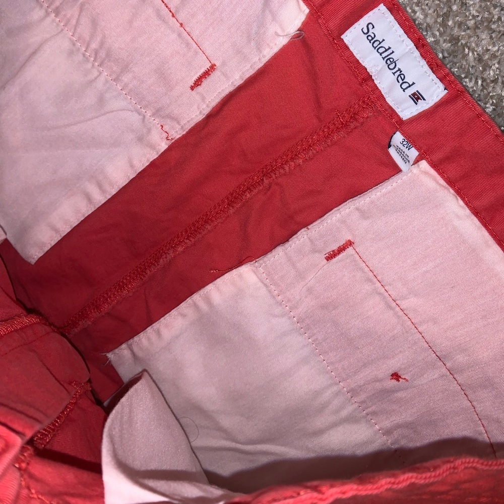 Saddlebred Red Cargo shorts size waist 32 - Picture 7 of 8